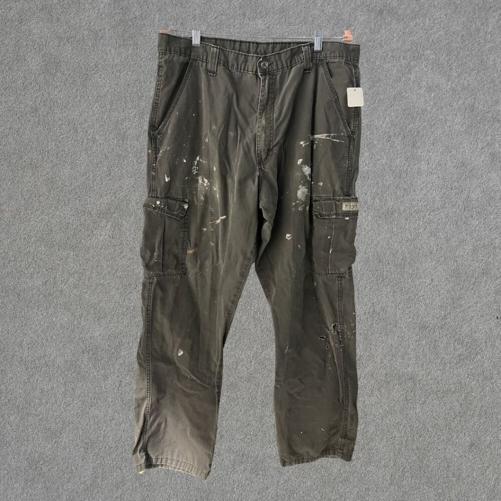 Wrangler Men's Grey Cargo Pants Size 36x32